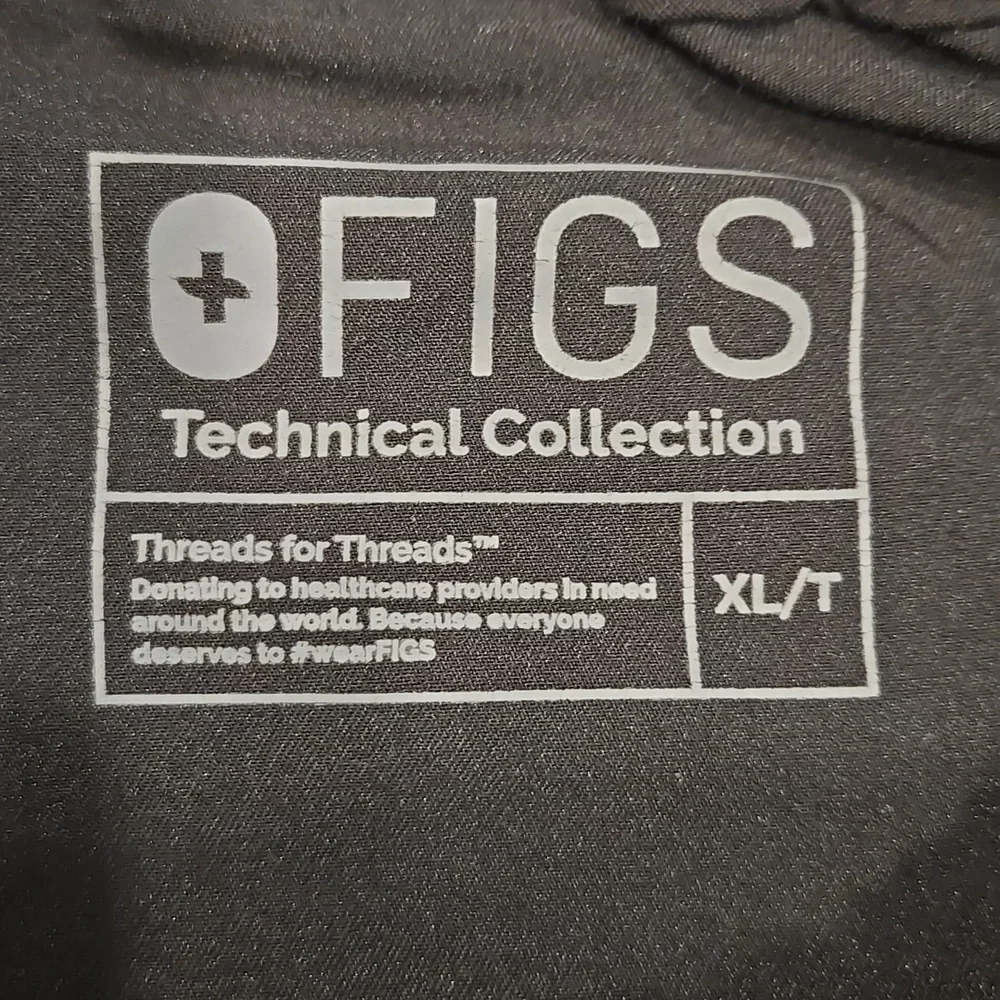 FIGS TECHNICAL COLLECTION MEN'S SCRUB PANTS. FM 4500T. SIZE X- LARGE TALL. BLACK